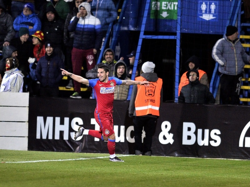 Nicusor Stanciu se bucura dupa golul marcat